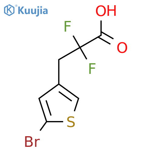 3-(5-bromothiophen-3-yl)-2,2-difluoropropanoic acid structure