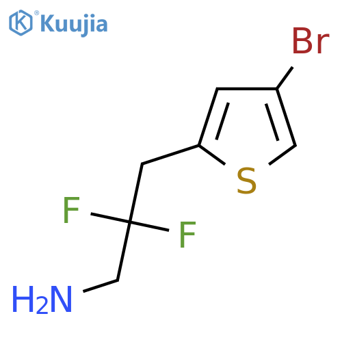 3-(4-bromothiophen-2-yl)-2,2-difluoropropan-1-amine structure
