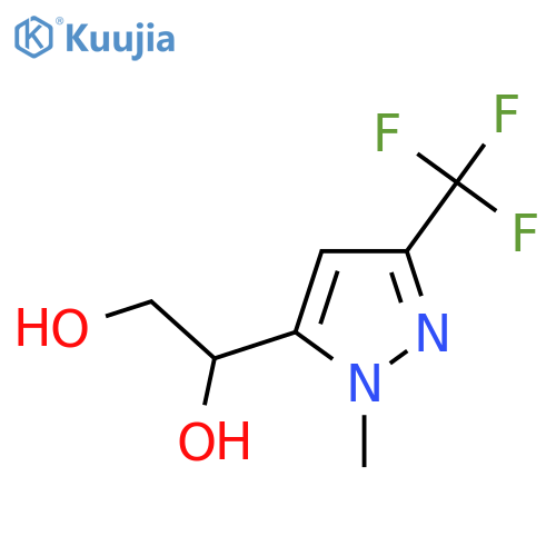 1-1-methyl-3-(trifluoromethyl)-1H-pyrazol-5-ylethane-1,2-diol structure