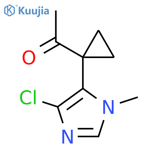 1-1-(4-chloro-1-methyl-1H-imidazol-5-yl)cyclopropylethan-1-one structure
