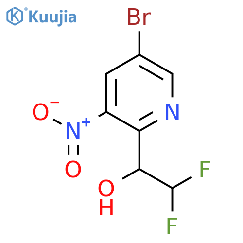 1-(5-bromo-3-nitropyridin-2-yl)-2,2-difluoroethan-1-ol structure