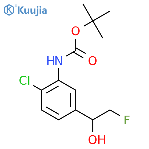 tert-butyl N-2-chloro-5-(2-fluoro-1-hydroxyethyl)phenylcarbamate structure