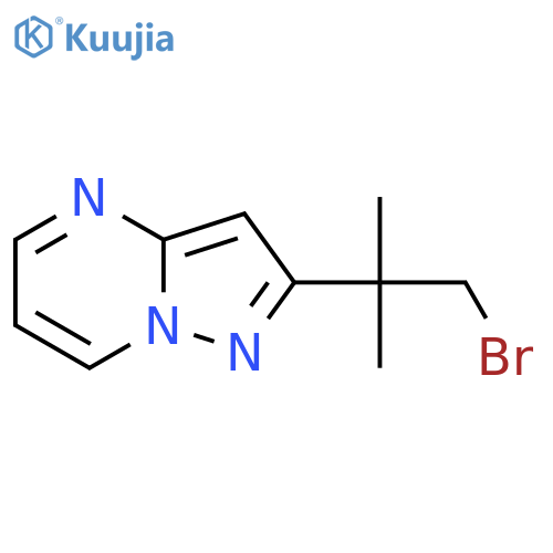 2-(1-bromo-2-methylpropan-2-yl)pyrazolo1,5-apyrimidine structure