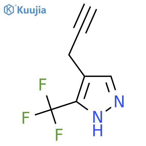 4-(prop-2-yn-1-yl)-3-(trifluoromethyl)-1H-pyrazole structure