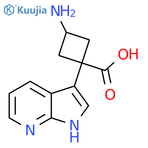 3-amino-1-{1H-pyrrolo2,3-bpyridin-3-yl}cyclobutane-1-carboxylic acid structure