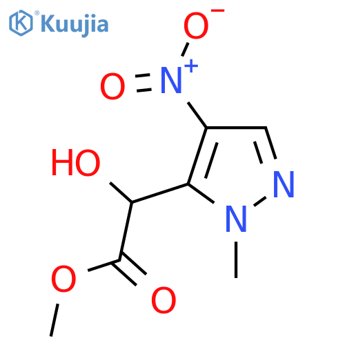 methyl 2-hydroxy-2-(1-methyl-4-nitro-1H-pyrazol-5-yl)acetate structure