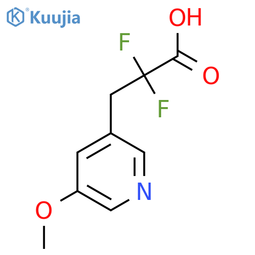 2,2-difluoro-3-(5-methoxypyridin-3-yl)propanoic acid structure