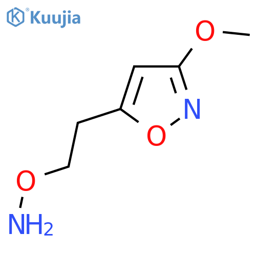 O-2-(3-methoxy-1,2-oxazol-5-yl)ethylhydroxylamine structure