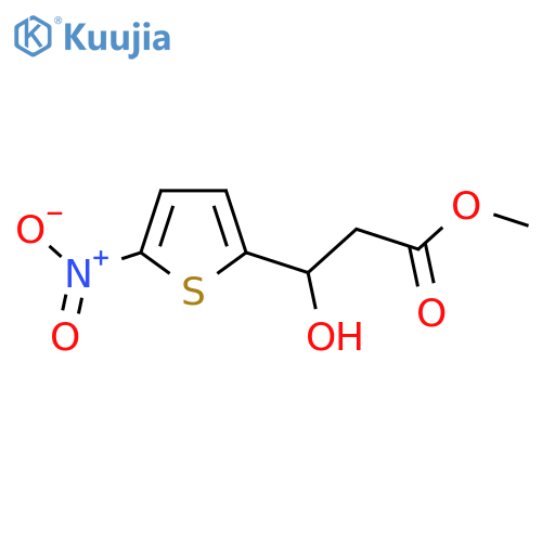 methyl 3-hydroxy-3-(5-nitrothiophen-2-yl)propanoate structure