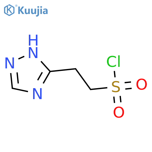 2-(1H-1,2,4-triazol-3-yl)ethane-1-sulfonyl chloride structure