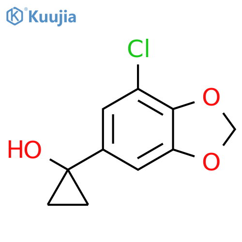 1-(7-chloro-1,3-dioxaindan-5-yl)cyclopropan-1-ol structure