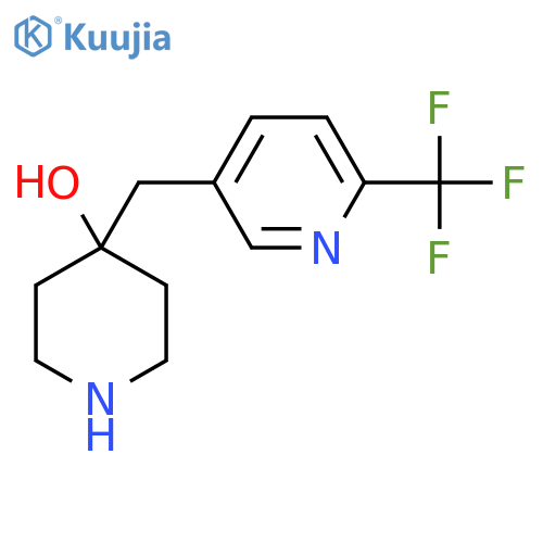4-{6-(trifluoromethyl)pyridin-3-ylmethyl}piperidin-4-ol structure