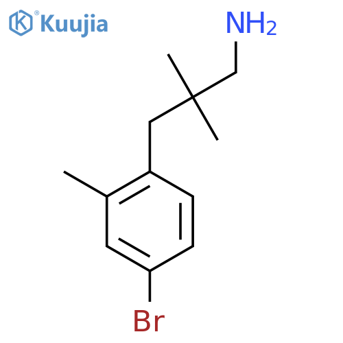 3-(4-bromo-2-methylphenyl)-2,2-dimethylpropan-1-amine structure