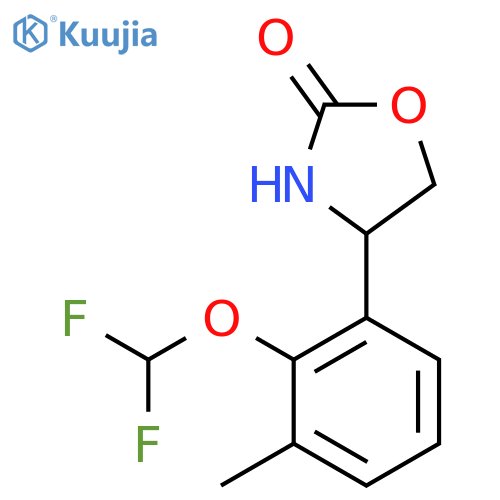 4-2-(difluoromethoxy)-3-methylphenyl-1,3-oxazolidin-2-one structure