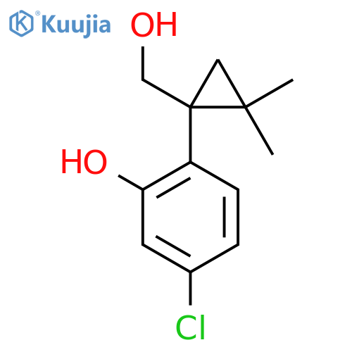 5-chloro-2-1-(hydroxymethyl)-2,2-dimethylcyclopropylphenol structure