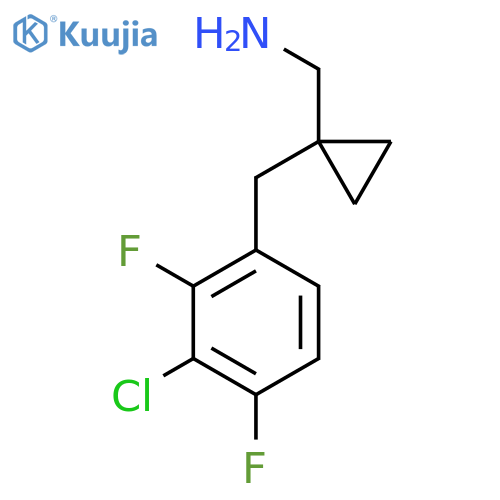 {1-(3-chloro-2,4-difluorophenyl)methylcyclopropyl}methanamine structure