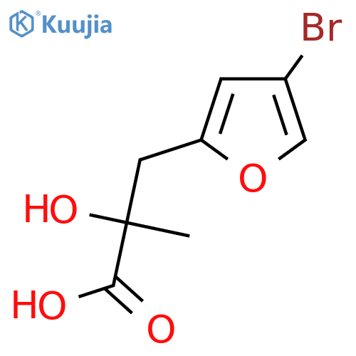 3-(4-bromofuran-2-yl)-2-hydroxy-2-methylpropanoic acid structure