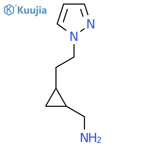 {2-2-(1H-pyrazol-1-yl)ethylcyclopropyl}methanamine structure