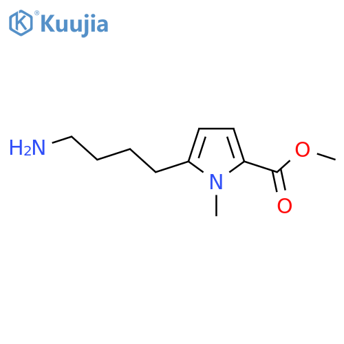 methyl 5-(4-aminobutyl)-1-methyl-1H-pyrrole-2-carboxylate structure