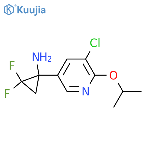 1-5-chloro-6-(propan-2-yloxy)pyridin-3-yl-2,2-difluorocyclopropan-1-amine structure