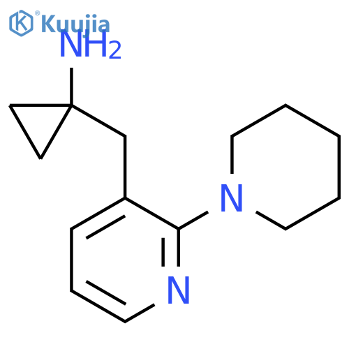 1-{2-(piperidin-1-yl)pyridin-3-ylmethyl}cyclopropan-1-amine structure