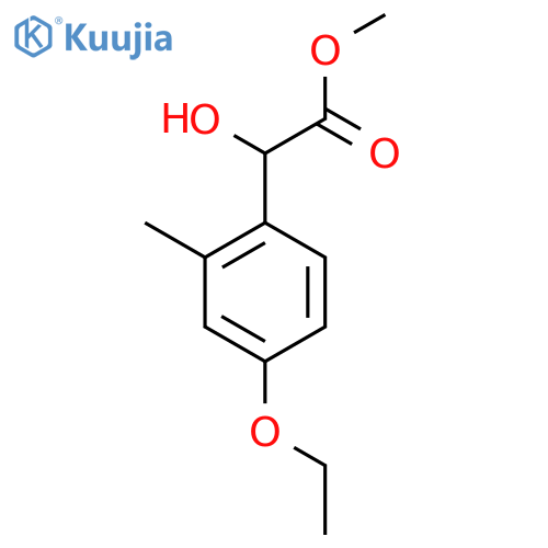 methyl 2-(4-ethoxy-2-methylphenyl)-2-hydroxyacetate structure