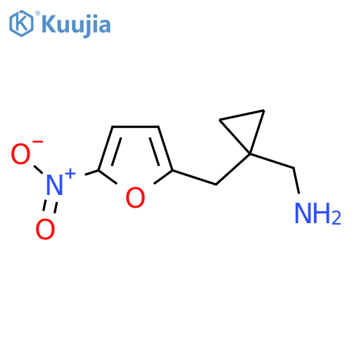 {1-(5-nitrofuran-2-yl)methylcyclopropyl}methanamine structure
