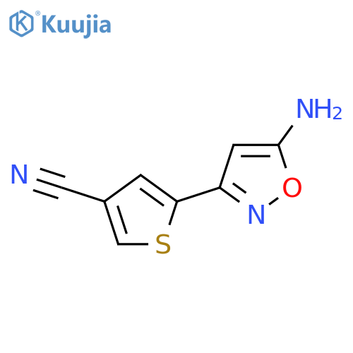 5-(5-amino-1,2-oxazol-3-yl)thiophene-3-carbonitrile structure