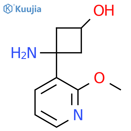 3-Amino-3-(2-methoxypyridin-3-yl)cyclobutan-1-ol structure
