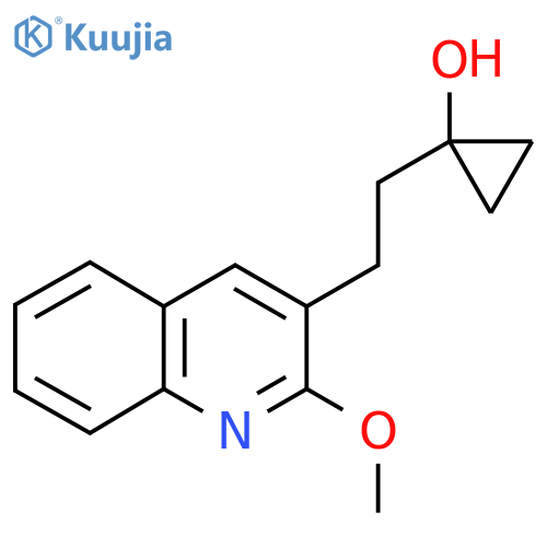1-2-(2-methoxyquinolin-3-yl)ethylcyclopropan-1-ol structure