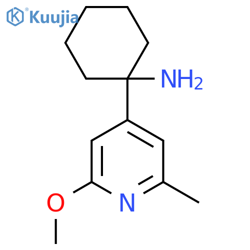 1-(2-methoxy-6-methylpyridin-4-yl)cyclohexan-1-amine structure