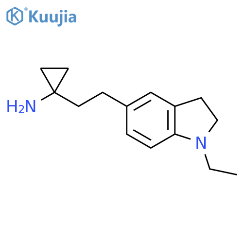 1-2-(1-ethyl-2,3-dihydro-1H-indol-5-yl)ethylcyclopropan-1-amine structure
