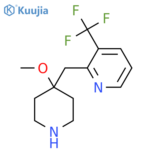 2-(4-methoxypiperidin-4-yl)methyl-3-(trifluoromethyl)pyridine structure