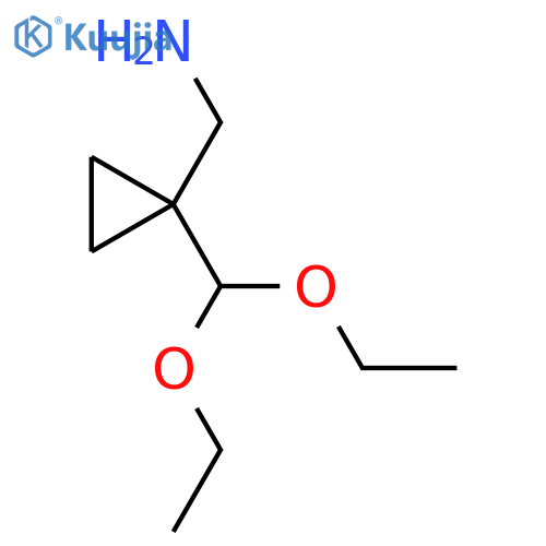 1-(diethoxymethyl)cyclopropylmethanamine structure