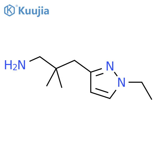 3-(1-ethyl-1H-pyrazol-3-yl)-2,2-dimethylpropan-1-amine structure