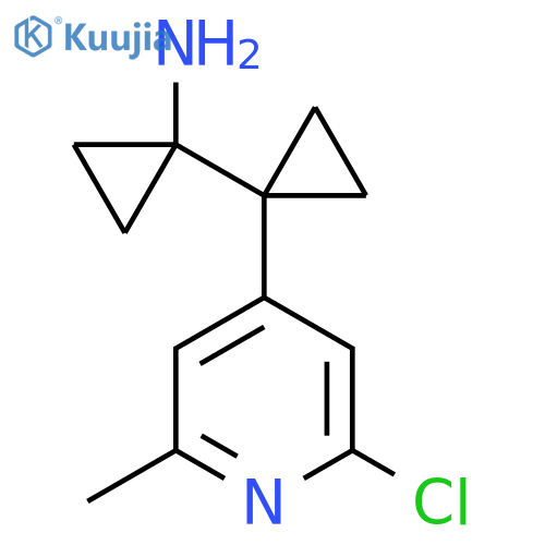 1-1-(2-chloro-6-methylpyridin-4-yl)cyclopropylcyclopropan-1-amine structure