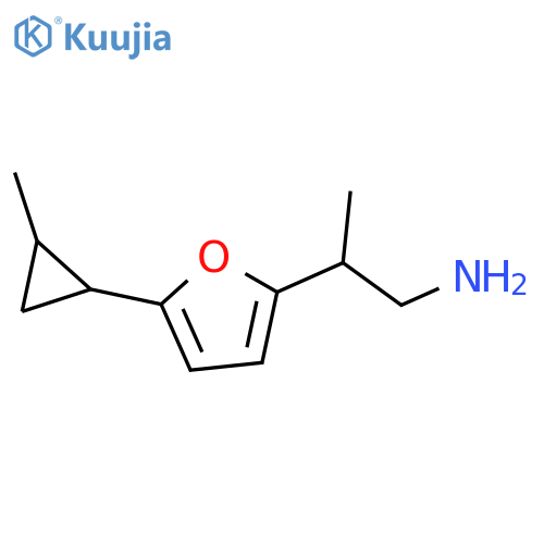 2-5-(2-methylcyclopropyl)furan-2-ylpropan-1-amine structure
