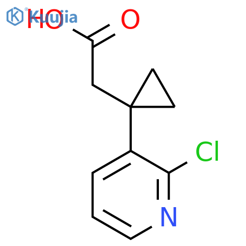 2-1-(2-chloropyridin-3-yl)cyclopropylacetic acid structure