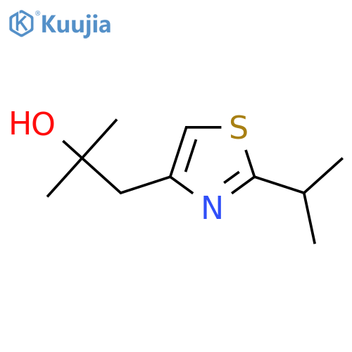 2-methyl-1-2-(propan-2-yl)-1,3-thiazol-4-ylpropan-2-ol structure