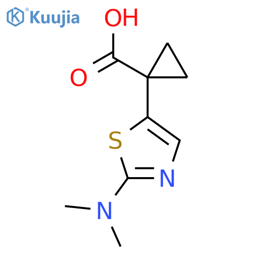 1-2-(dimethylamino)-1,3-thiazol-5-ylcyclopropane-1-carboxylic acid structure