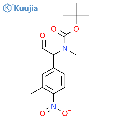 tert-butyl N-methyl-N-1-(3-methyl-4-nitrophenyl)-2-oxoethylcarbamate structure