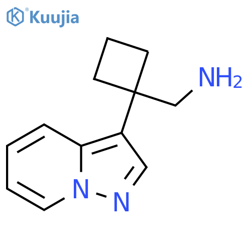 (1-{pyrazolo1,5-apyridin-3-yl}cyclobutyl)methanamine structure