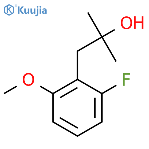 1-(2-fluoro-6-methoxyphenyl)-2-methylpropan-2-ol structure