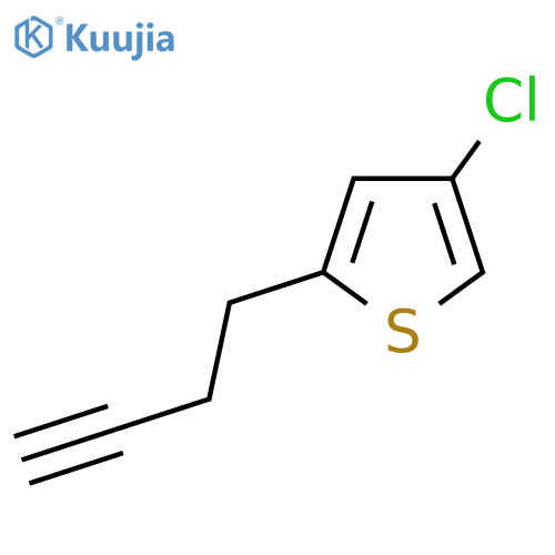2-(but-3-yn-1-yl)-4-chlorothiophene structure