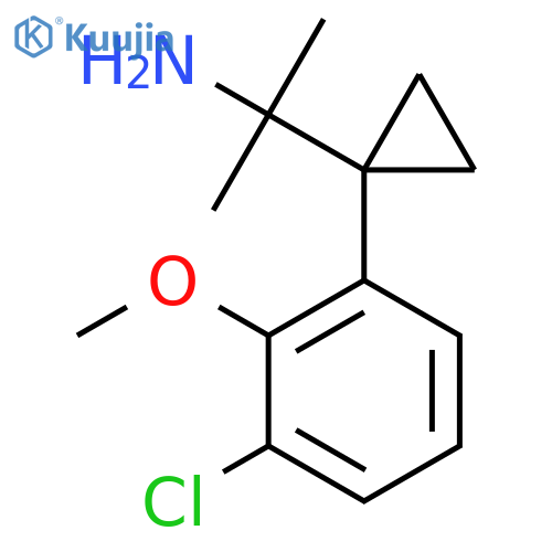 2-1-(3-chloro-2-methoxyphenyl)cyclopropylpropan-2-amine structure