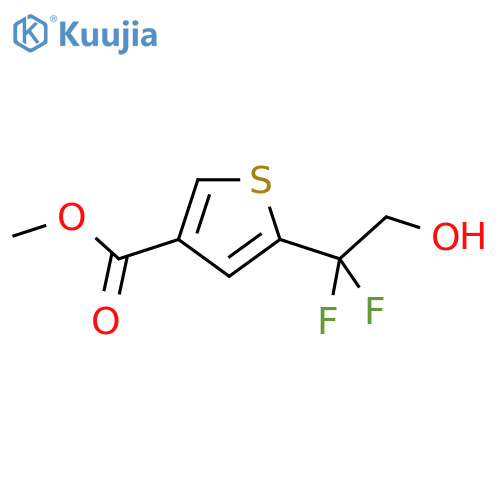 methyl 5-(1,1-difluoro-2-hydroxyethyl)thiophene-3-carboxylate structure