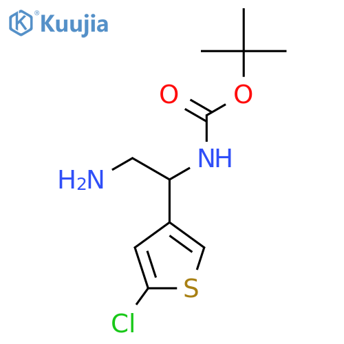 tert-butyl N-2-amino-1-(5-chlorothiophen-3-yl)ethylcarbamate structure