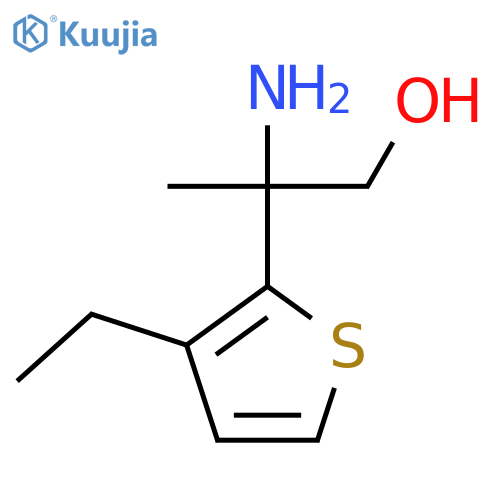 2-amino-2-(3-ethylthiophen-2-yl)propan-1-ol structure