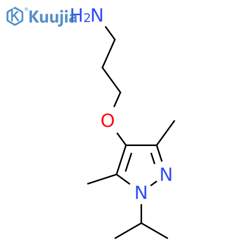3-{3,5-dimethyl-1-(propan-2-yl)-1H-pyrazol-4-yloxy}propan-1-amine structure