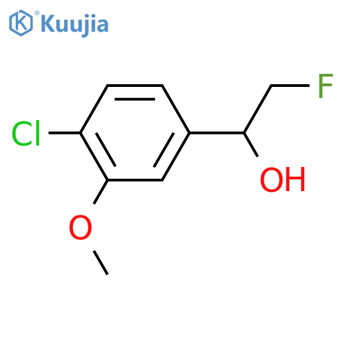 1-(4-chloro-3-methoxyphenyl)-2-fluoroethan-1-ol structure